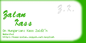 zalan kass business card